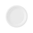 7321031612059-Duni ecoecho - assiette (dîner) - blanc - Taille 22 cm - jetable (pack de 50)-Avant-0