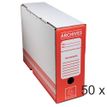 Exacompta - 50 boîtes archives - dos 10 cm - rouge