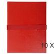 Exacompta - 10 Chemises extensibles à sangle - rouge