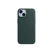 0194253345275-Apple - coque de protection en cuir avec MagSafe pour iPhone 14 - vert-Avant-0