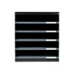 Exacompta Modulo Ecoblack - Module de classement 5 tiroirs ouverts - noir/gris souris