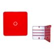 3660141947878-Armoire à pharmacie MultiBox - 32 x 32 x 7 cm - 4 étagères - rouge-Multi-angle-1