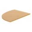 3700245512098-Table de réunion pliante - quart de rond - L70 x H74 x P70 cm - gris/noir-Angle gauche-0