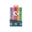 STABILO Pen 68 ColorParade - feutre - noir, vert, jaune, orange, brun, violet, vert clair, bleu d'outremer, rouge foncé, bleu prussien, lilas, gris foncé, bleu foncé, carmin, bleu turquoise, ocre foncé, azur, vert turquoise, rose vif, couleur chair clair