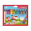 4006381492522-STABILO Trio Scribbi - feutre - noir, rouge, bleu, vert, bleu clair, jaune, orange, brun, violet, rose, vert clair, abricot, marron clair-P_300031550_1-0