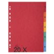 Exacompta - Pack de 20 intercalaires 5 positions numériques - A4 - couleurs assorties