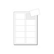 Sigel - Papier pour 100 cartes de visite brillantes 85 x 55 mm - 250 g/m² - 10 feuilles