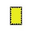 Apli Agipa - 100 cartons flash fluo - jaune - 9 x 12 cm