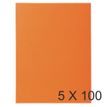 Exacompta Super 210 - 5 Paquets de 100 Chemises - 210 gr - orange