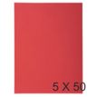 3130630332008-Exacompta Super 210 - 5 Paquets de 50 Chemises 2 rabats - 210 gr - rouge--0