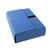 3130632007423-Exacompta - 10 Chemises extensibles 3 rabats à sangle - bleu-Angle gauche-1