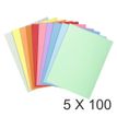 Exacompta Super 160 - 5 Paquets de 100 Chemises - 160 gr - couleurs assorties