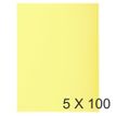 3288583400050-Exacompta Super 160 - 5 Paquets de 100 Chemises - 160 gr - jaune canari--0