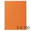 Exacompta Super 160 - 5 Paquets de 100 Chemises - 160 gr - orange