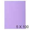 Exacompta Super 160 - 5 Paquets de 100 Chemises - 160 gr - lilas