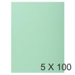 Exacompta Super 160 - 5 Paquets de 100 Chemises 1 rabat - 160 gr - vert clair
