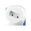 3760110683636-WATT & CO WATTBALL - Multiprise 3 prises - 2 prises 16A + 1 prise 6A + 2 USB - blanc/bleu-Gros plan-5