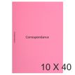3130633500039-Exacompta - 10 Paquets de 40 Sous-chemises imprimées "correspondance" - 160 gr - rose--0