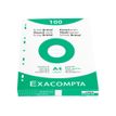 3130630136064-Exacompta - Pack de 100 Fiches Bristol - A4 - petits carreaux - perforées - blanc-Avant-1