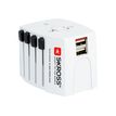 7640166320616-SKROSS MUV USB - Adaptateur de voyage universel + 2 ports USB - pour Euro, Australie/Chine, Ro-Angle droit-0