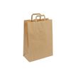 50 Sacs cadeau kraft - poignées plates - 18 cm x 8 cm x 22 cm - brun