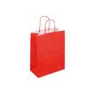 50 Sacs cadeau kraft - poignées torsadées - 35 cm x 14 cm x 40 cm - rouge