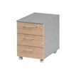 3483600784551-Caisson mobile JAZZ+ - Profondeur 60 cm - 3 tiroirs - Hêtre-Angle droit-0