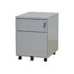 Caisson mobile - 2 tiroirs - aluminium - 56,7 x 54,1 x 41,8 cm