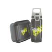 7630135601778-Sigg Viva Kids Football - Set de déjeuner : gourde + boîte - gris-Avant-0