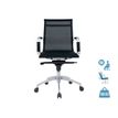 Fauteuil de bureau DANNY - accoudoirs fixes - dossier bas - noir