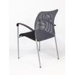 3700339883660-Chaise JULIA - avec accoudoirs - assise noire et dossier gris-P_400000342_5-4