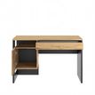 3483600814449-Bureau droit RUSSEL - 119 cm - 1 porte - Chêne helvezia et uni noir-P_400000363_10-6