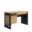 3483600814449-Bureau droit RUSSEL - 119 cm - 1 porte - Chêne helvezia et uni noir-P_400000363_8-4
