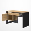 3483600814449-Bureau droit RUSSEL - 119 cm - 1 porte - Chêne helvezia et uni noir-P_400000363_9-5