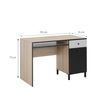 3483600961693-Bureau droit JAKARTA - 110 cm - 1 porte, 1 tablette et 1 tiroir - Chêne noisette et uni n-P_400000364_5-4