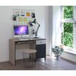 3483600961693-Bureau droit JAKARTA - 110 cm - 1 porte, 1 tablette et 1 tiroir - Chêne noisette et uni n-P_400000364_6-5