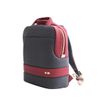 Nava Easy Break Square - Sac à dos pour ordinateur portable 13,3" avec poche RFID - gris/bordeaux/lime