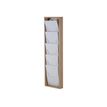 3660412028343-Promocome - Présentoir de journaux mural - 1 x 5 compartiments A4 - bois foncé-P_400001419_1-0