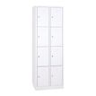 Vestiaire 2 colonnes soit 8 cases monobloc - H180 x L60 x P50 cm - blanc