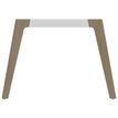 3253310171824-Bureau WOODY Manager - L210 x P100 x H72,5 cm - console retour à gauche L200 x P60 cm - pieds blanc - -P_400001889_2-1