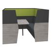 3253310170018-Box acoustique IN'TEAM - L210 x H 150 x P170 cm - 6 places avec table - structure chêne gris et car-P_400001897_1-0