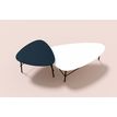 3660141226270-Table basse LAZY - L93 x P50 x H40 cm - pieds acier noir - plateau blanc-P_400001942_2-1