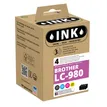 Cartouche compatible Brother LC980 - pack de 4 - noir, cyan, magenta, jaune - ink