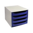 9002493424838-Exacompta Ecobox - Module de classement 5 tiroirs - gris/bleu nuit-P_400004654_1-0