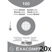 Exacompta - 20 Packs de 100 Fiches Bristol - 10,5 x 14,8 cm - petits carreaux - non perforées - blanc