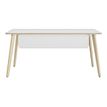 Bureau ARTEFACT - L140 cm - pieds frêne - plateau blanc