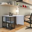 7331910005162-Bureau avec structure métallique - 140 cm - blanc-P_400007192_1-0