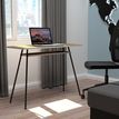 0000006695675-EasyHome - Bureau télétravail LV1 100 cm - avec tablette - noyer - pieds noirs-P_400007619_1-0