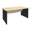 3253310105072-Bureau droit DUAL - L120 - Pieds Anthracite - plateau imitation Erable-P_400008982_1-0