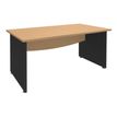 3253310105508-Bureau droit DUAL - L160 - Pieds Anthracite - plateau imitation Hêtre-P_400009009_1-0